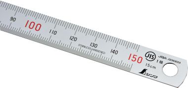 Shinwa 13005 Stainless steel ruler 15cm - 0,5mm scale- by Famex 12516